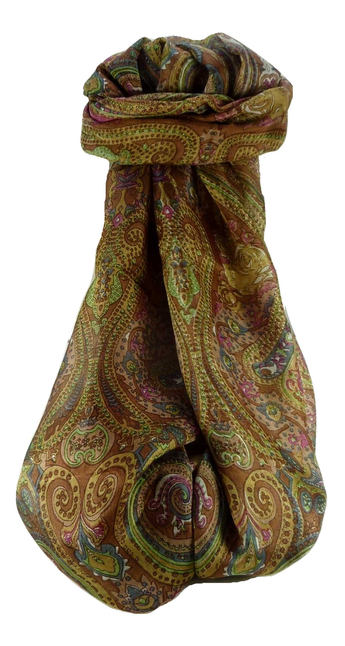 Foulard Traditional Soie de Mûrier Worli Copper de Pashmina & Silk 