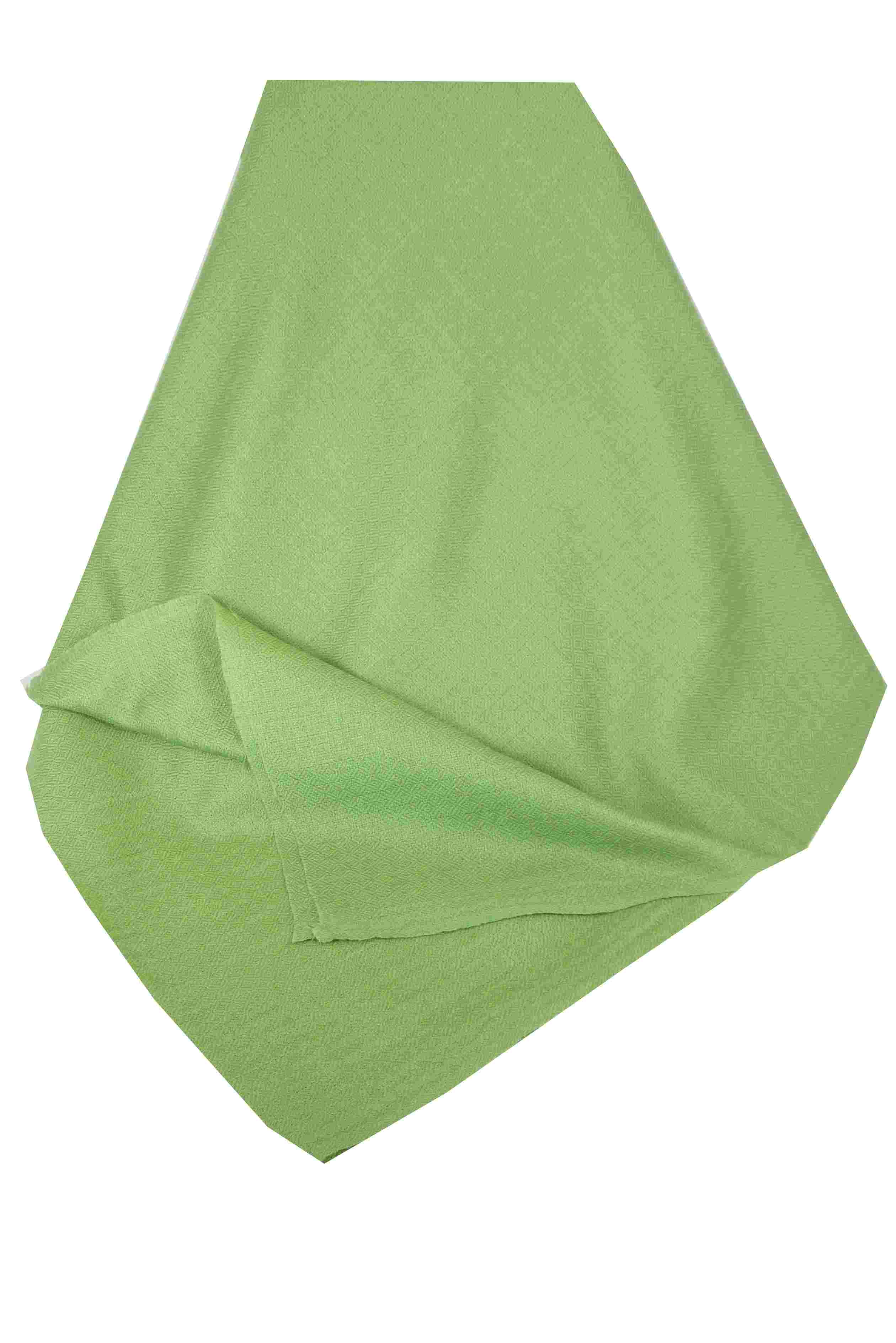 Fine Cashmere Scarf Karakoram Birds-Eye Weave Moss by Pashmina & Silk