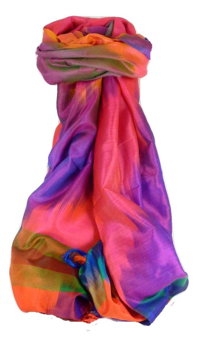Varanasi Premium Silk Long Scarf 7399 GIFT BOX WRAPPED by Pashmina & Silk