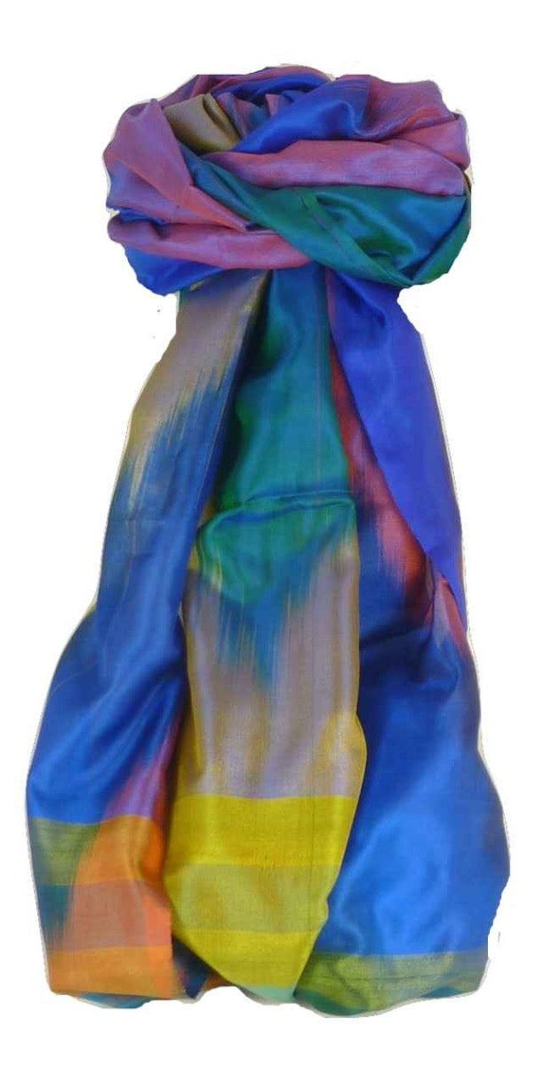 Varanasi Premium Silk Long Scarf 7429 GIFT BOX WRAPPED by Pashmina & Silk