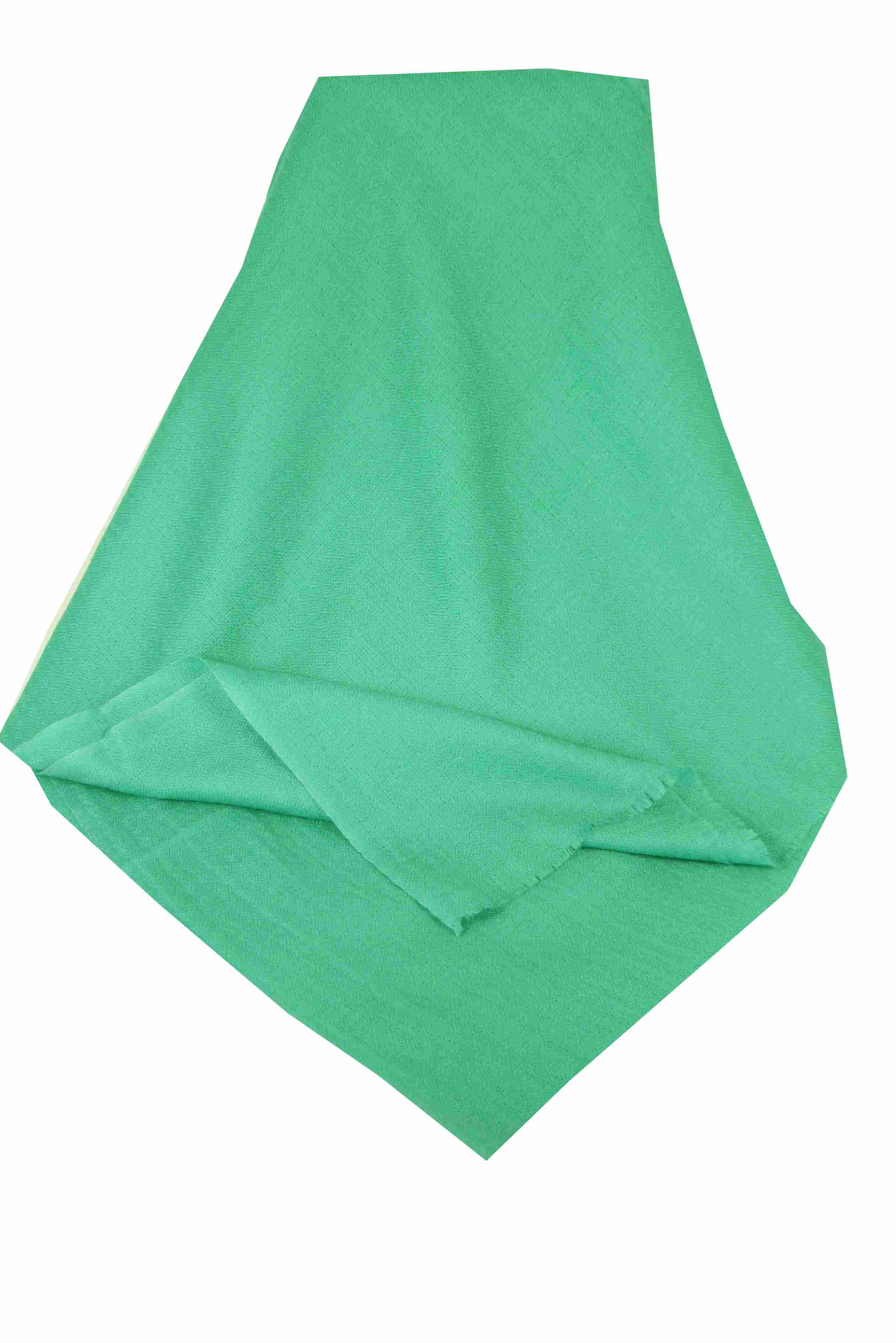 Fine Cashmere Scarf Karakoram Birds-Eye Weave Aquamarine  by Pashmina & Silk