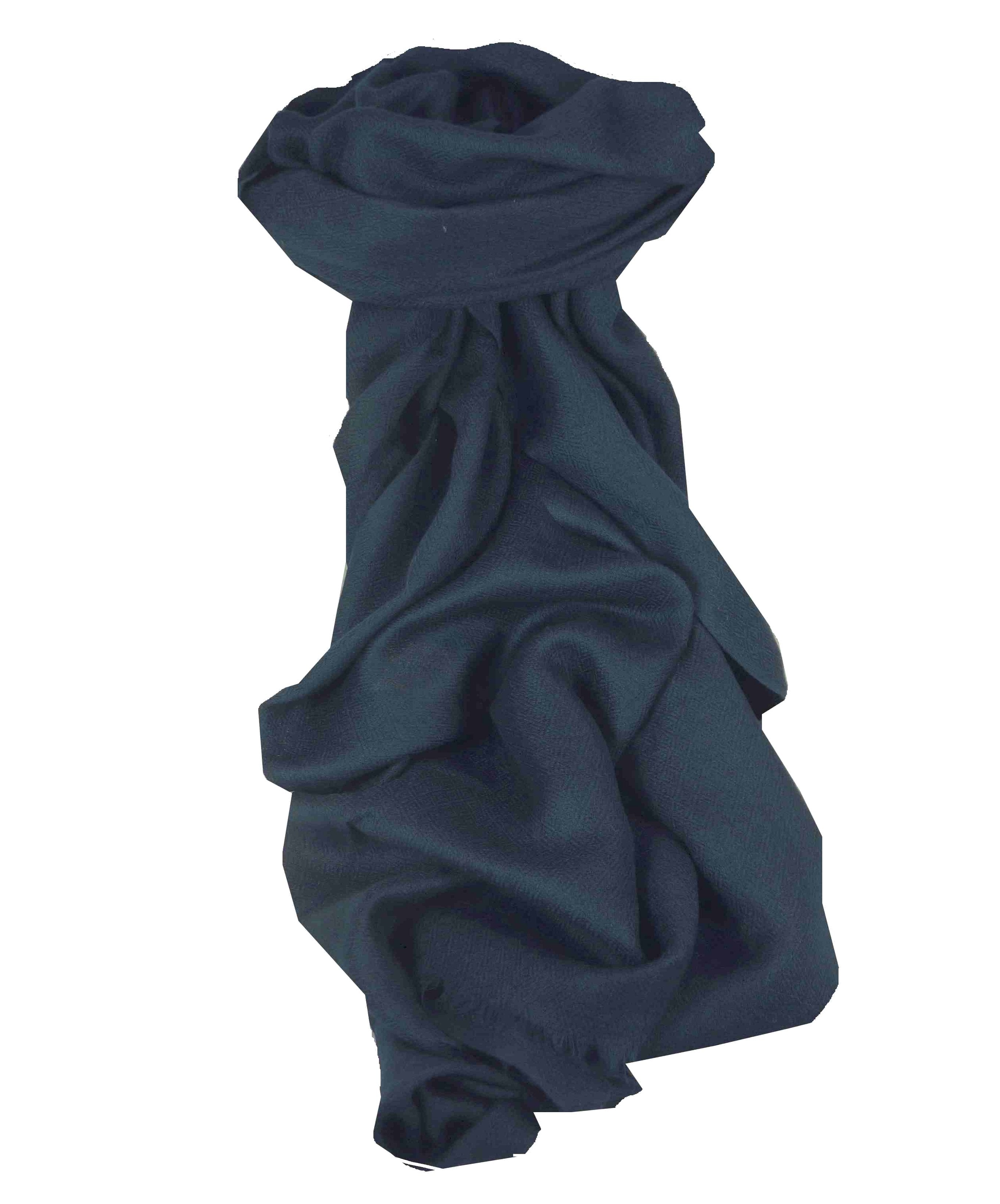 Per Uomo Cashmere Sciarpa Fino  Navy di Pashmina & Silk