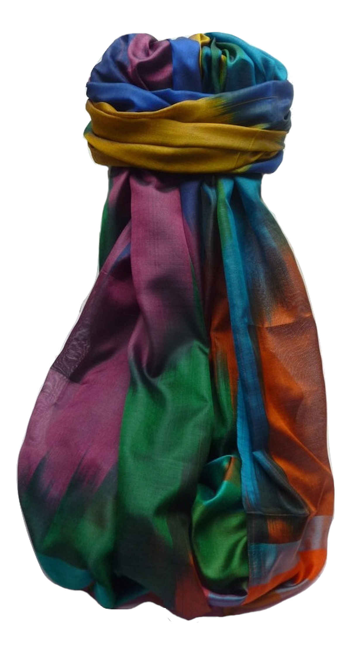 Varanasi Ekal Premium Silk Long Scarf Heritage Goel 1 by Pashmina & Silk