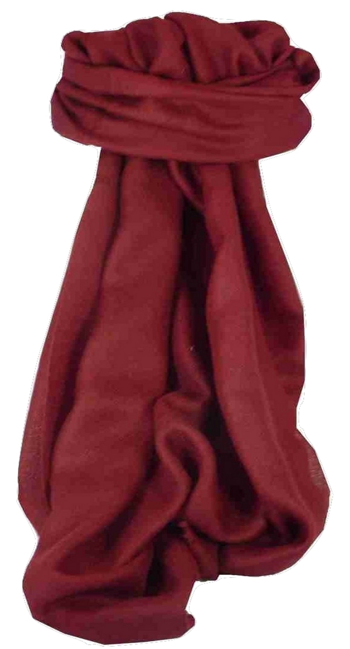 Per Uomo Cashmere Sciarpa Fino  Burgundy di Pashmina & Silk