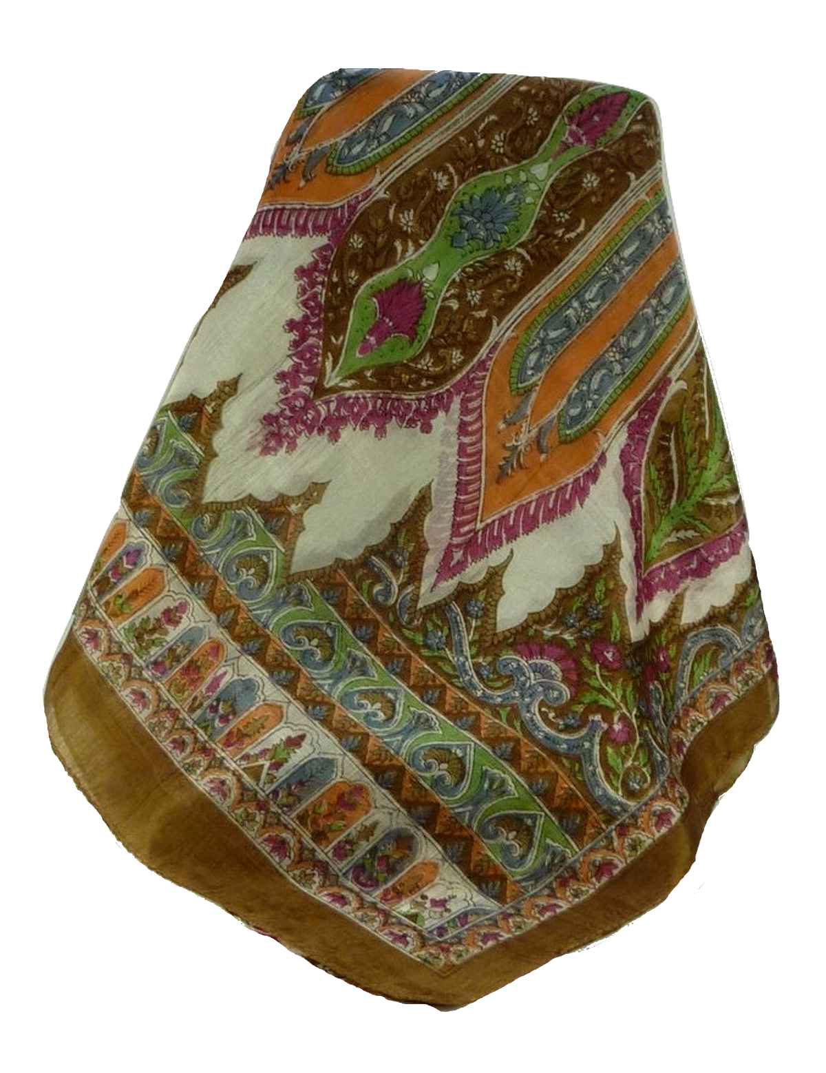 Foulard Traditional Soie de Mûrier Tali Chestnut de Pashmina & Silk 