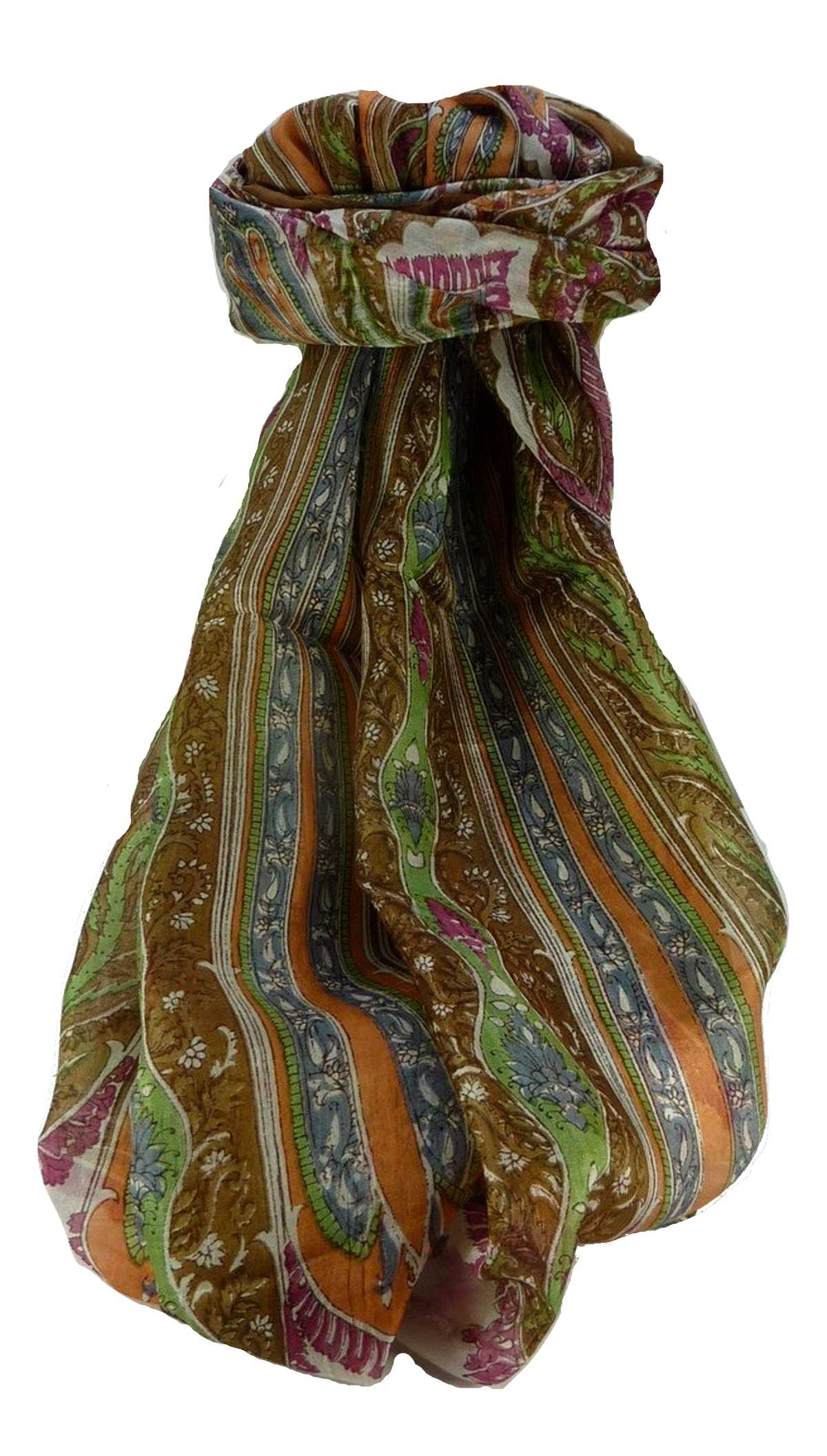Foulard Traditional Soie de Mûrier Tali Chestnut de Pashmina & Silk 