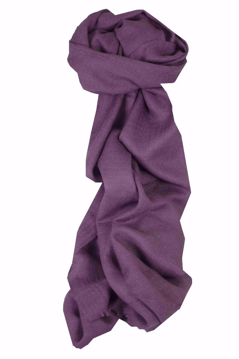 Cashmere Sciarpa Fino Karakorum Birds Eye-Weave PLUM 