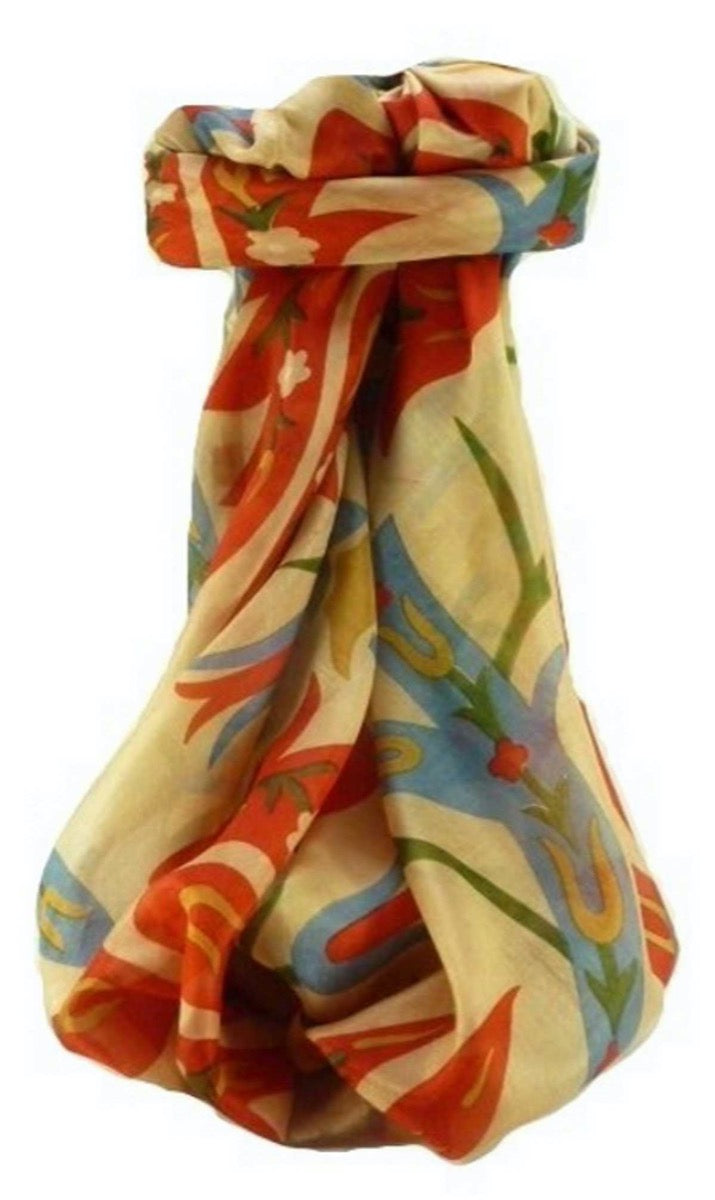 Mulberry Silk Contemporary Square Scarf Abstract A321 by Pashmina & Silk