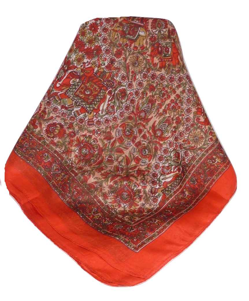 Tradizionale Sciarpa Quadrata di Seta Mani Flame di Pashmina & Silk
