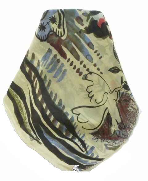 Mulberry Silk Contemporary Square Scarf Abstract A306 by Pashmina & Silk