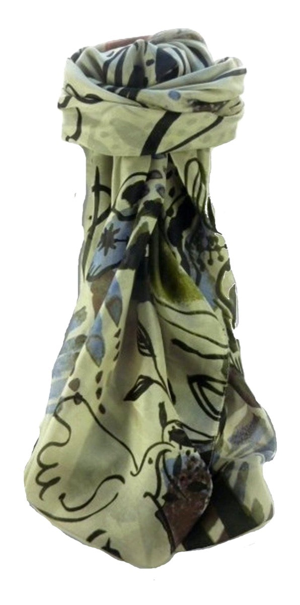 Mulberry Silk Contemporary Square Scarf Abstract A306 by Pashmina & Silk
