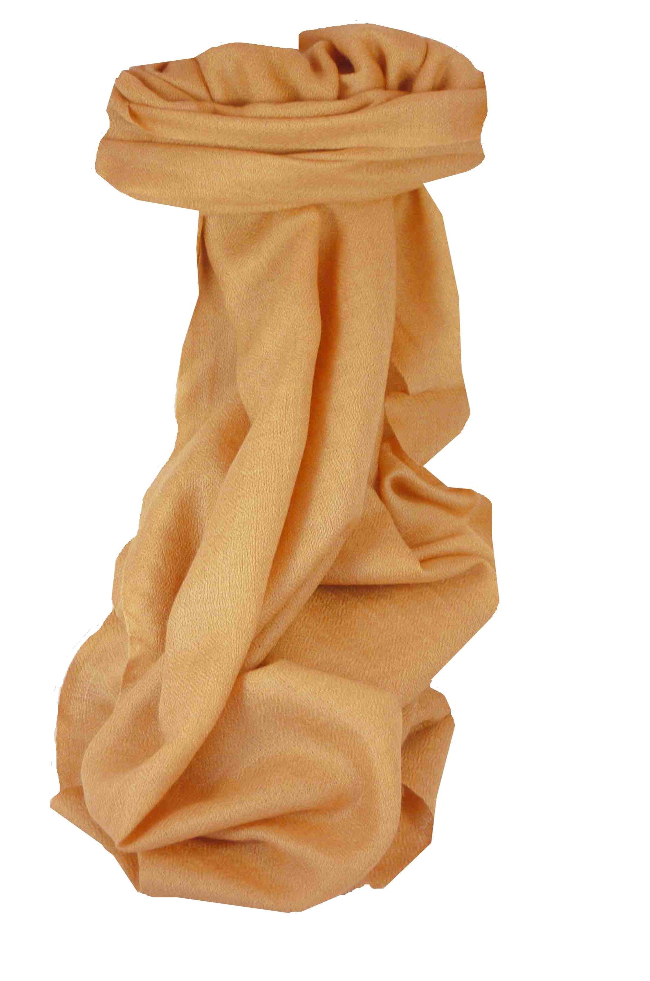 Fine Cashmere Scarf Karakoram Birds-Eye Weave Peach  by Pashmina & Silk