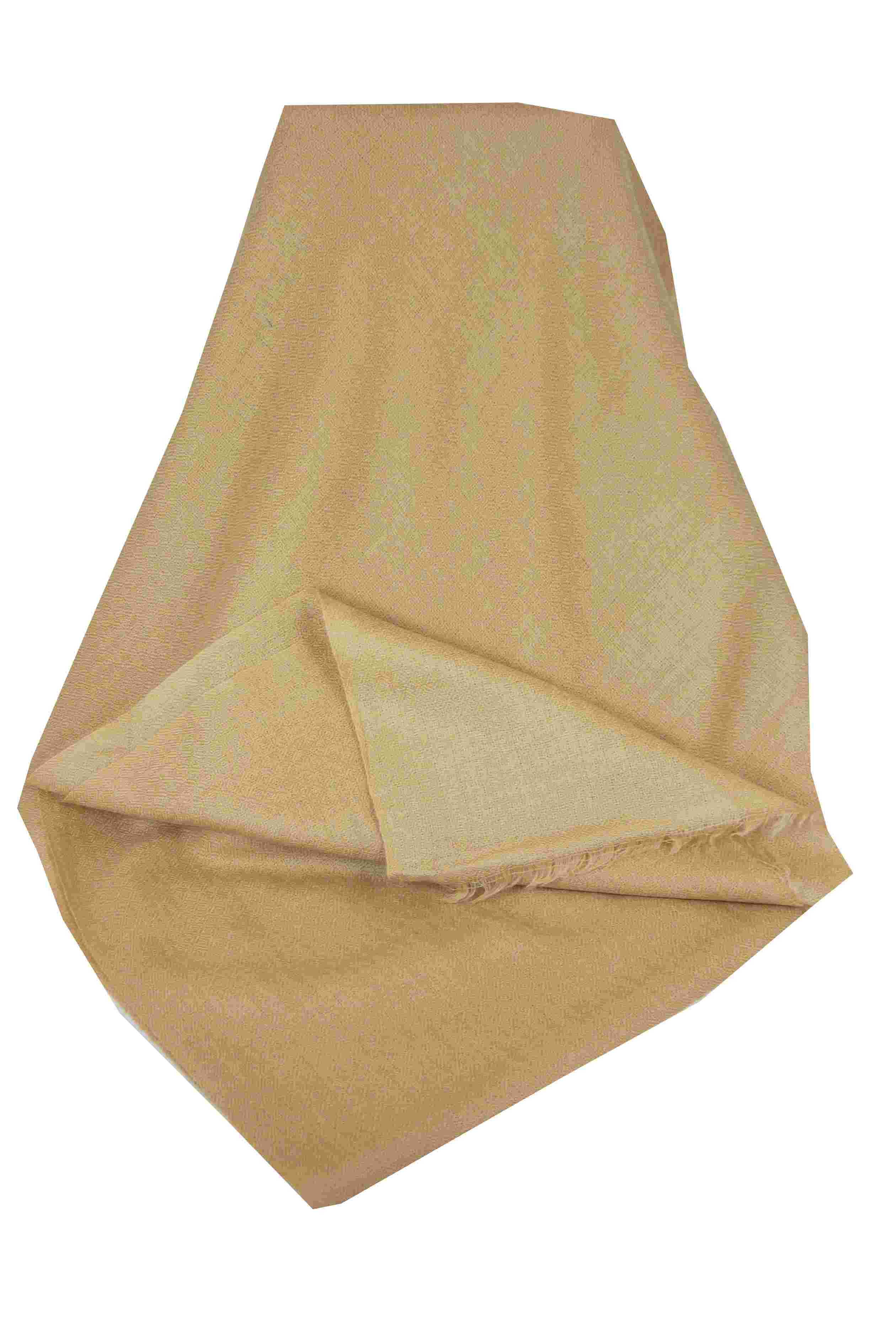 Fine Cashmere Scarf Karakoram Birds-Eye Weave Latte  by Pashmina & Silk