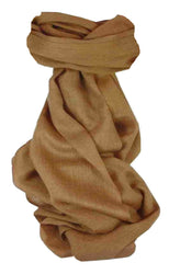 Fine Cashmere Scarf Karakoram Birds-Eye Weave Caramel by Pashmina & Silk