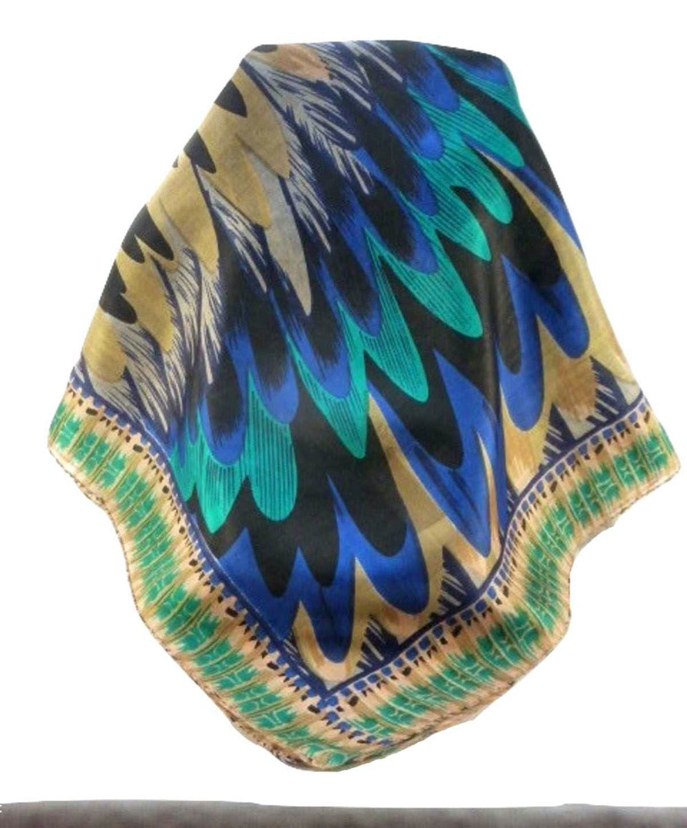 Mulberry Silk Contemporary Square Scarf Abstract A313 by Pashmina & Silk