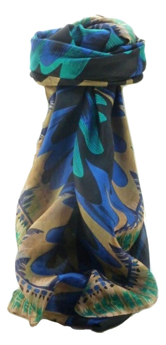 Mulberry Silk Contemporary Square Scarf Abstract A313 by Pashmina & Silk