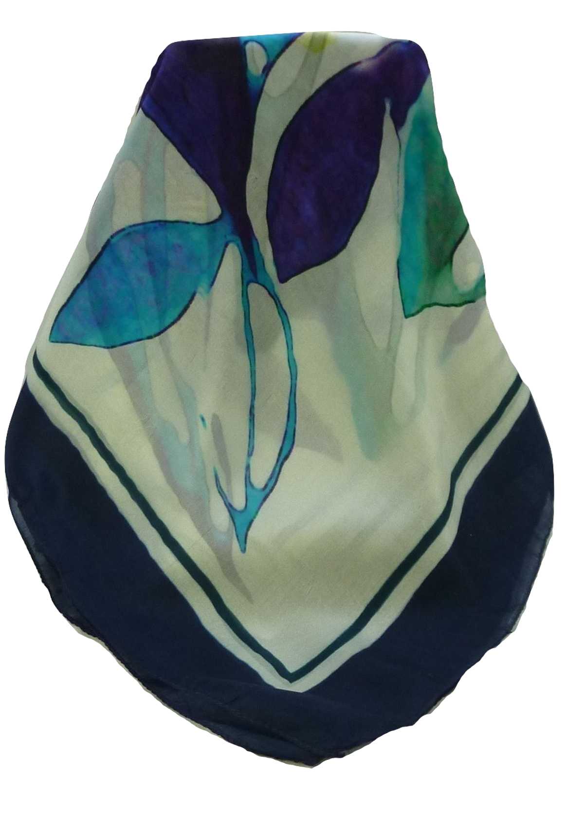 Mulberry Silk Contemporary Square Scarf Floral F204 by Pashmina & Silk
