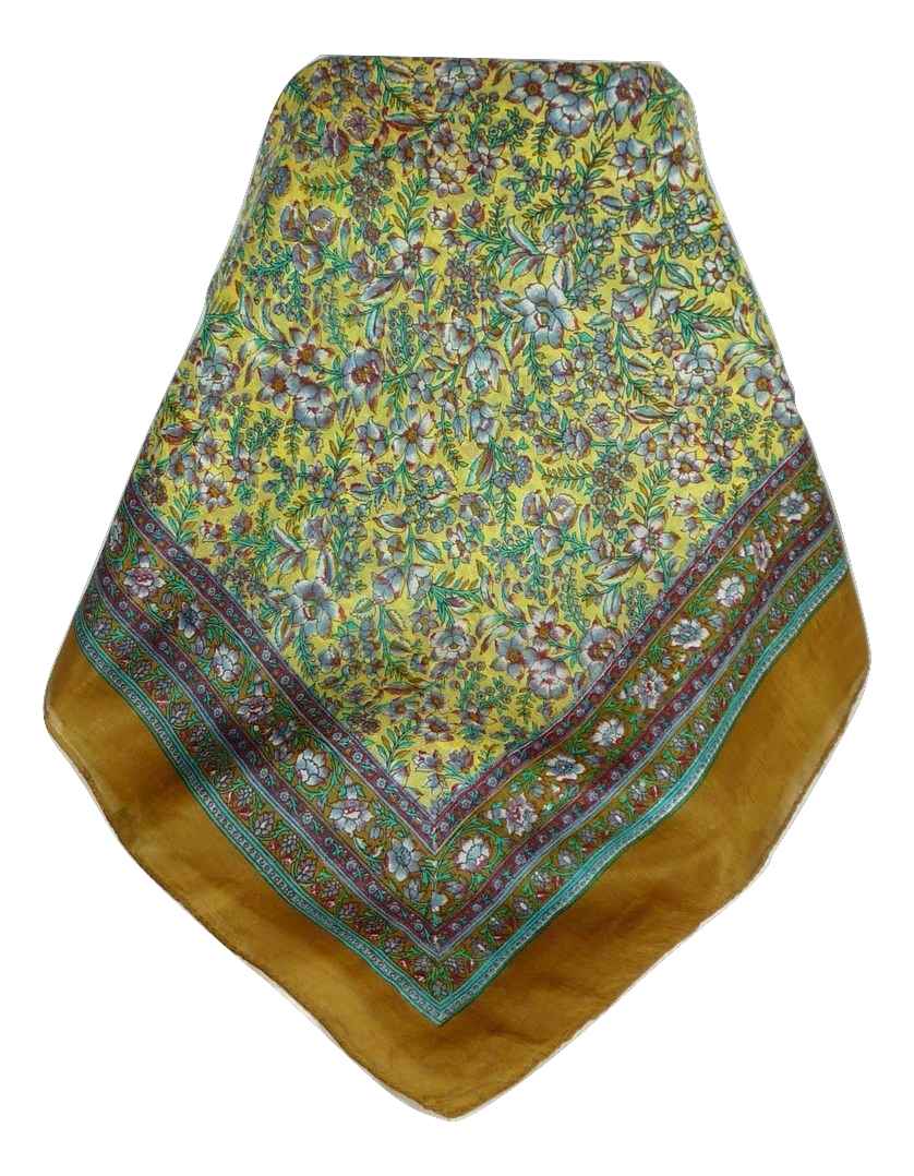 Mulberry Silk Traditional Square Scarf Eyer Chestnut by Pashmina & Silk