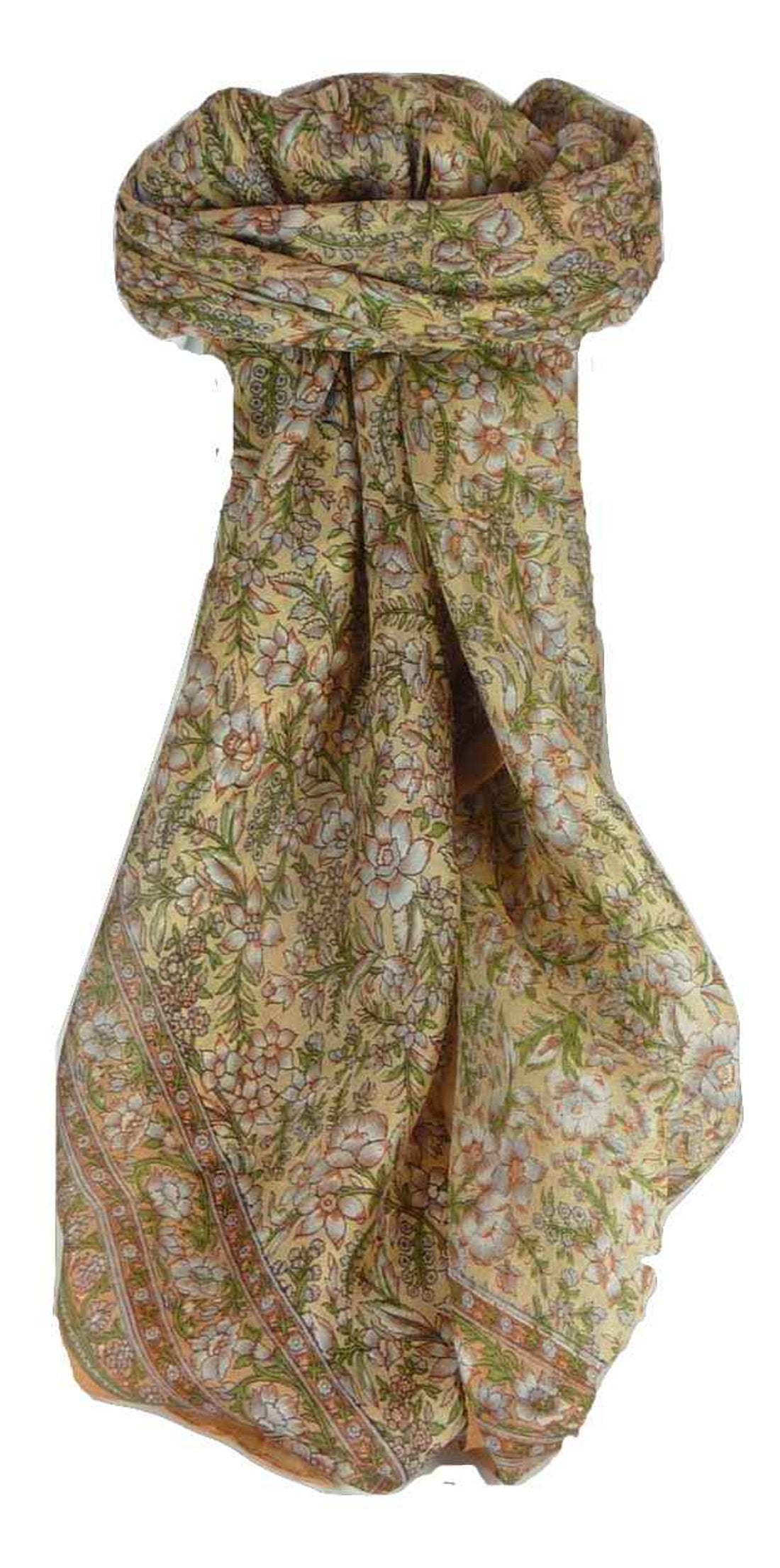 Mulberry Silk Traditional Square Scarf Eyer Blush by Pashmina & Silk