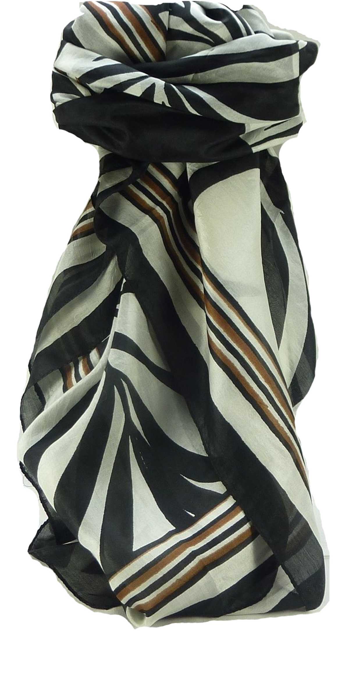 Mulberry Silk Contemporary Square Scarf Floral F206 by Pashmina & Silk