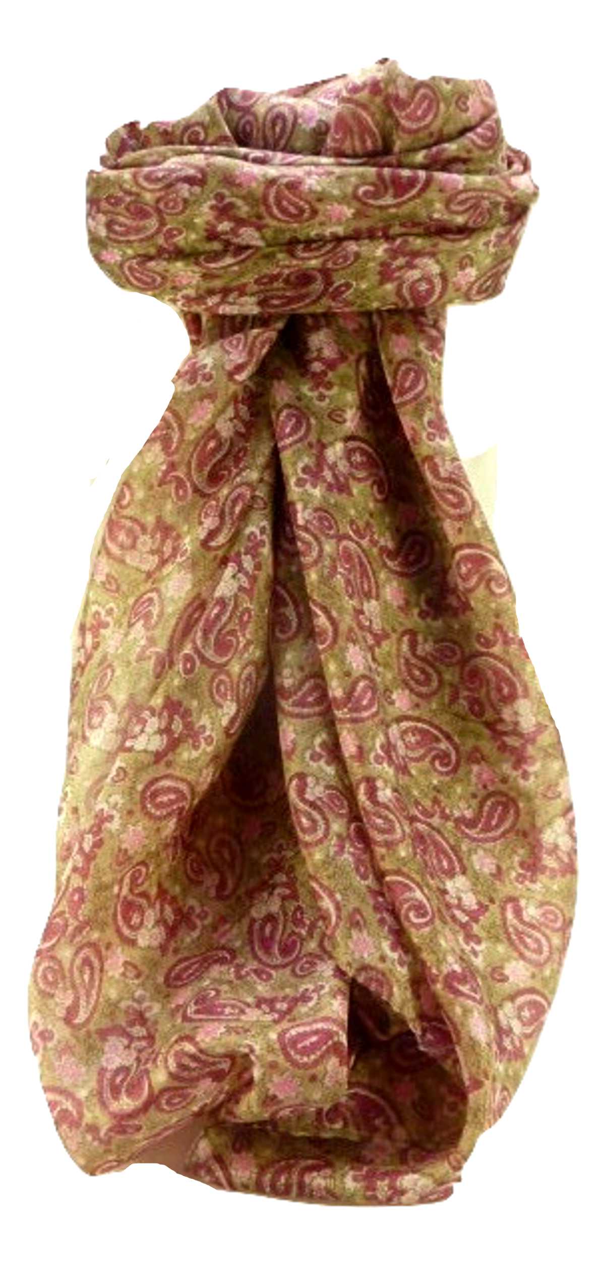 Mulberry Silk Contemporary Square Scarf Floral F208 by Pashmina & Silk
