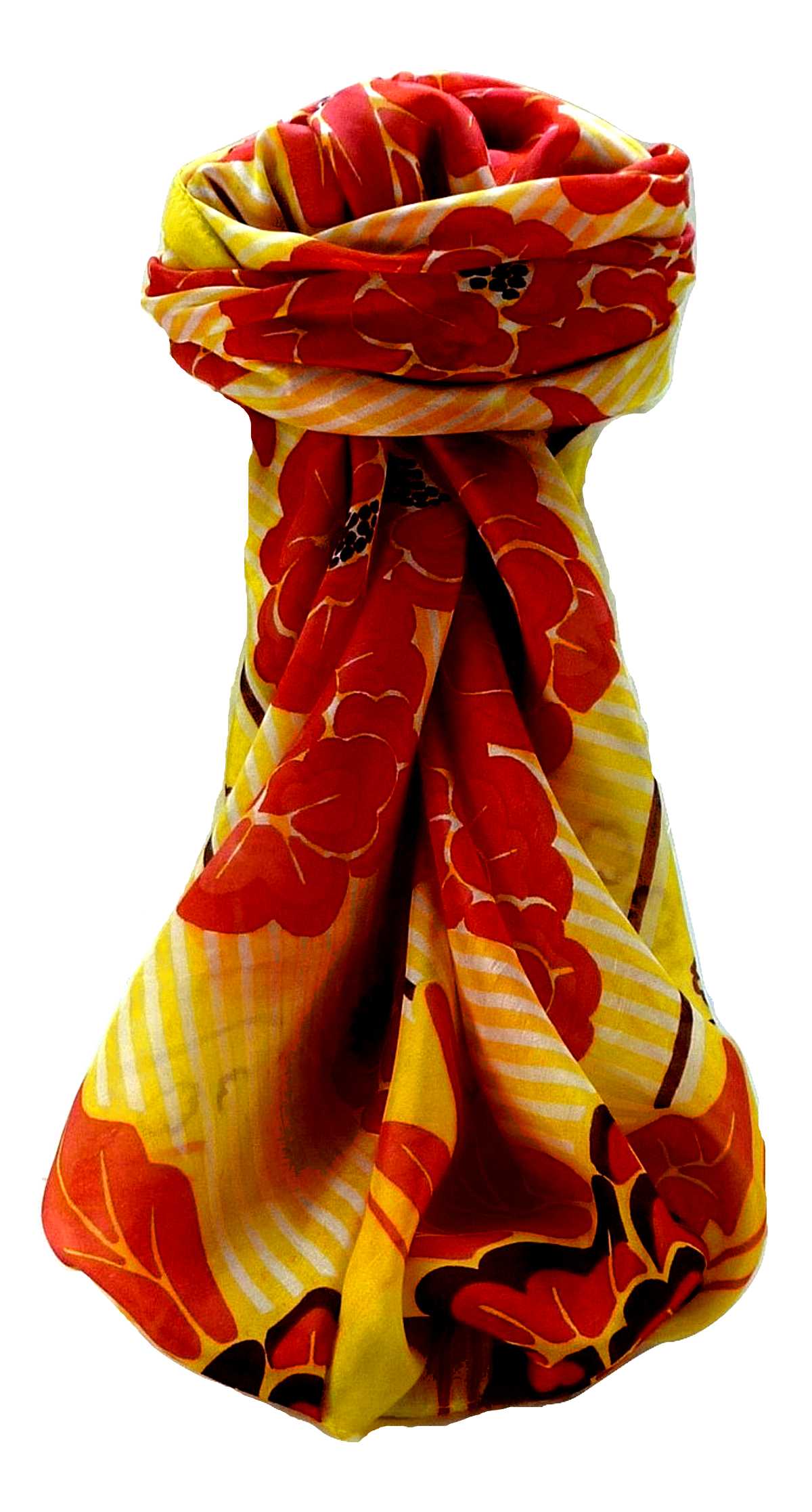 Mulberry Silk Contemporary Square Scarf Floral F210 by Pashmina & Silk