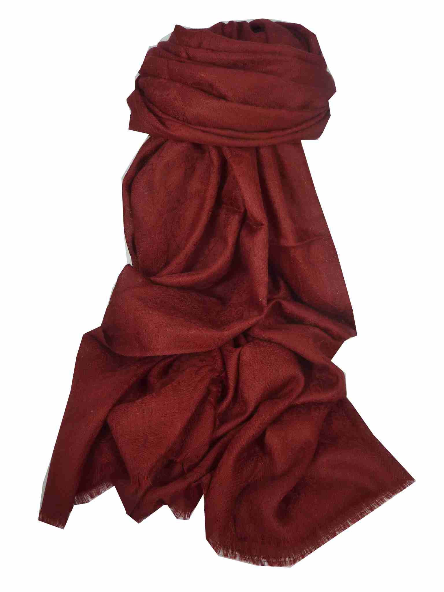 Stola Fine Cachemire Disegno “Jacquard” Burgundy di Pashmina & Silk 