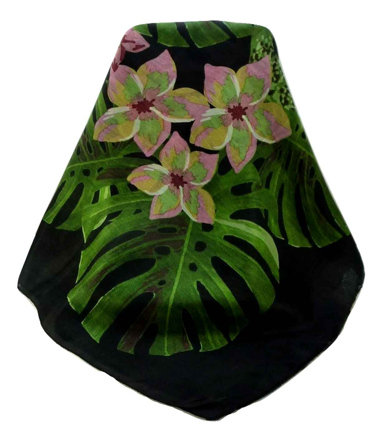 Mulberry Silk Contemporary Square Scarf Floral F218 by Pashmina & Silk