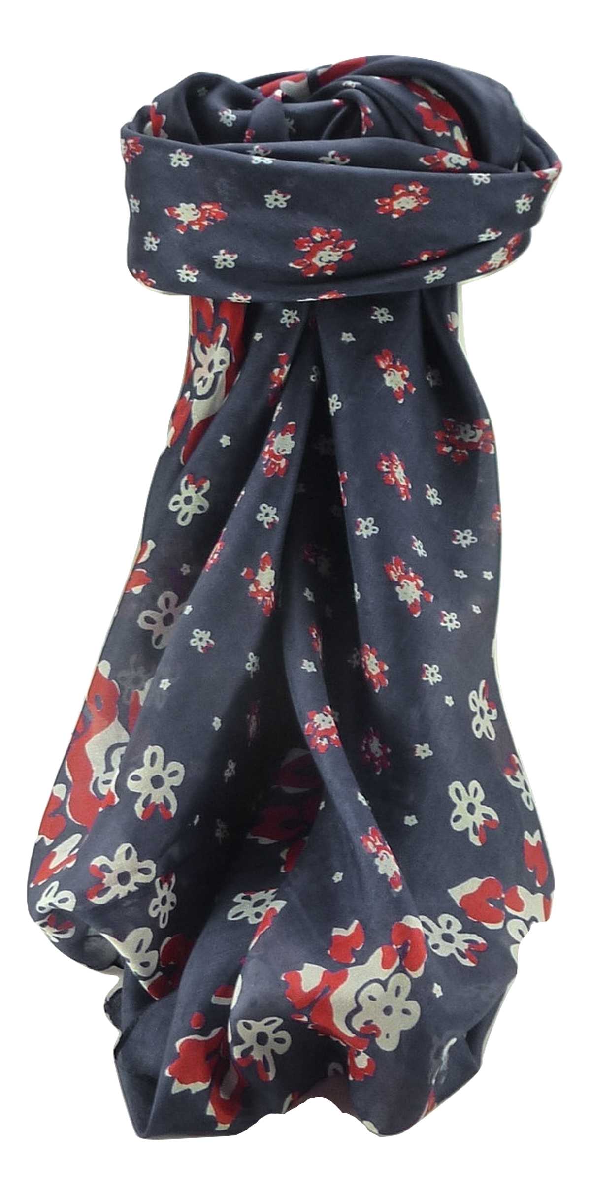 Mulberry Silk Contemporary Square Scarf Floral F227 by Pashmina & Silk