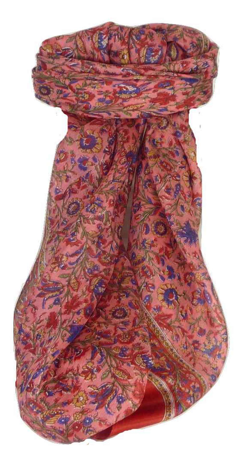 Tradizionale Sciarpa Quadrata di Seta Irma Scarlet di Pashmina & Silk