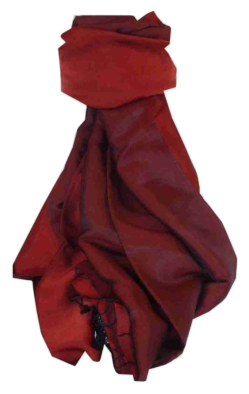 Vietnamese Reversible Silk Shawl Cham-Pa Ruby & Burnt Amber by Pashmina & Silk