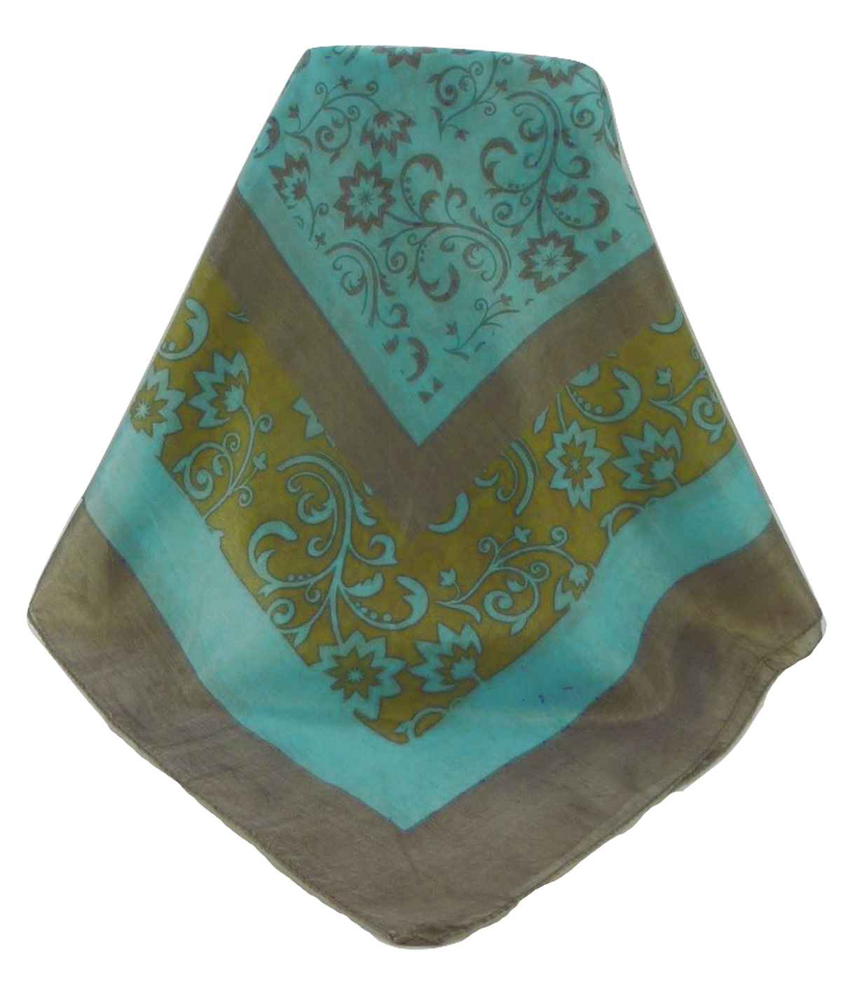 Mulberry Silk Contemporary Square Scarf Floral F236 by Pashmina & Silk