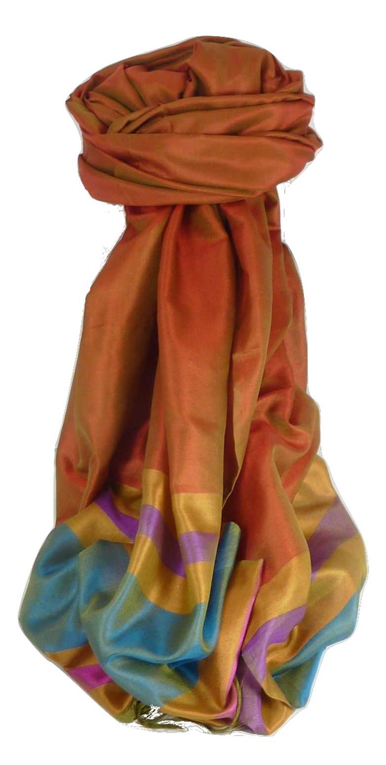 Varanasi Border Prime Silk Long Scarf Heritage Rampersan 405 by Pashmina & Silk