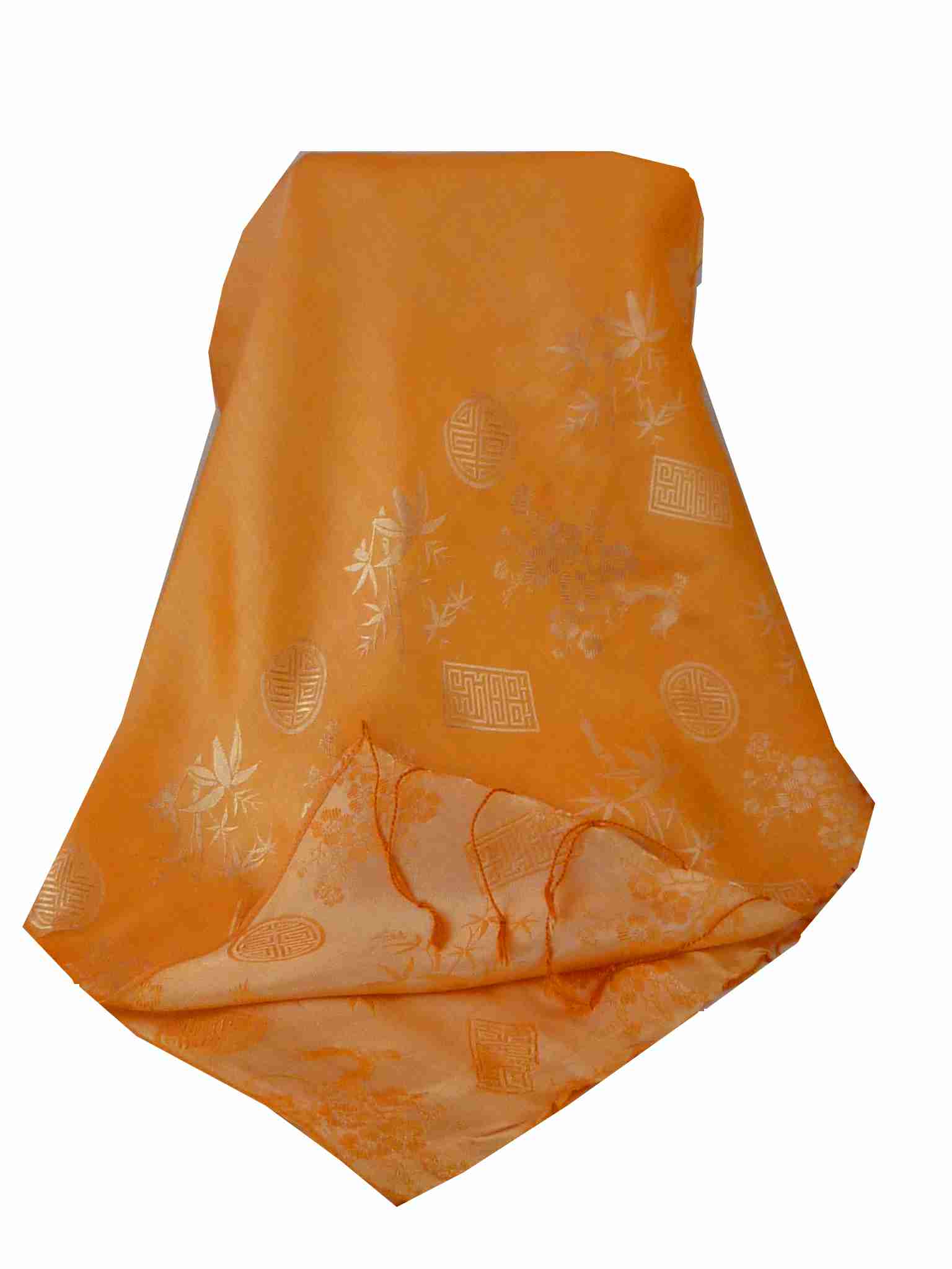 Sciarpa di Seta Reversible Vietnam Hoi-An Tro-Tram Persimmon da Pashmina & Silk