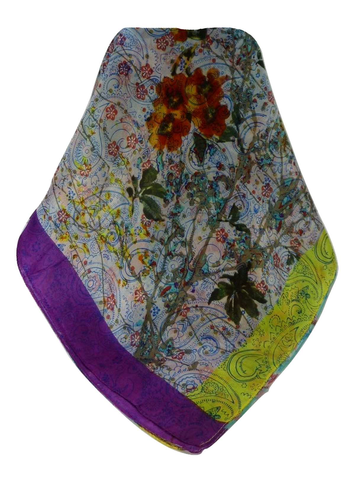 Mulberry Silk Contemporary Square Scarf Geometric G101 by Pashmina & Silk