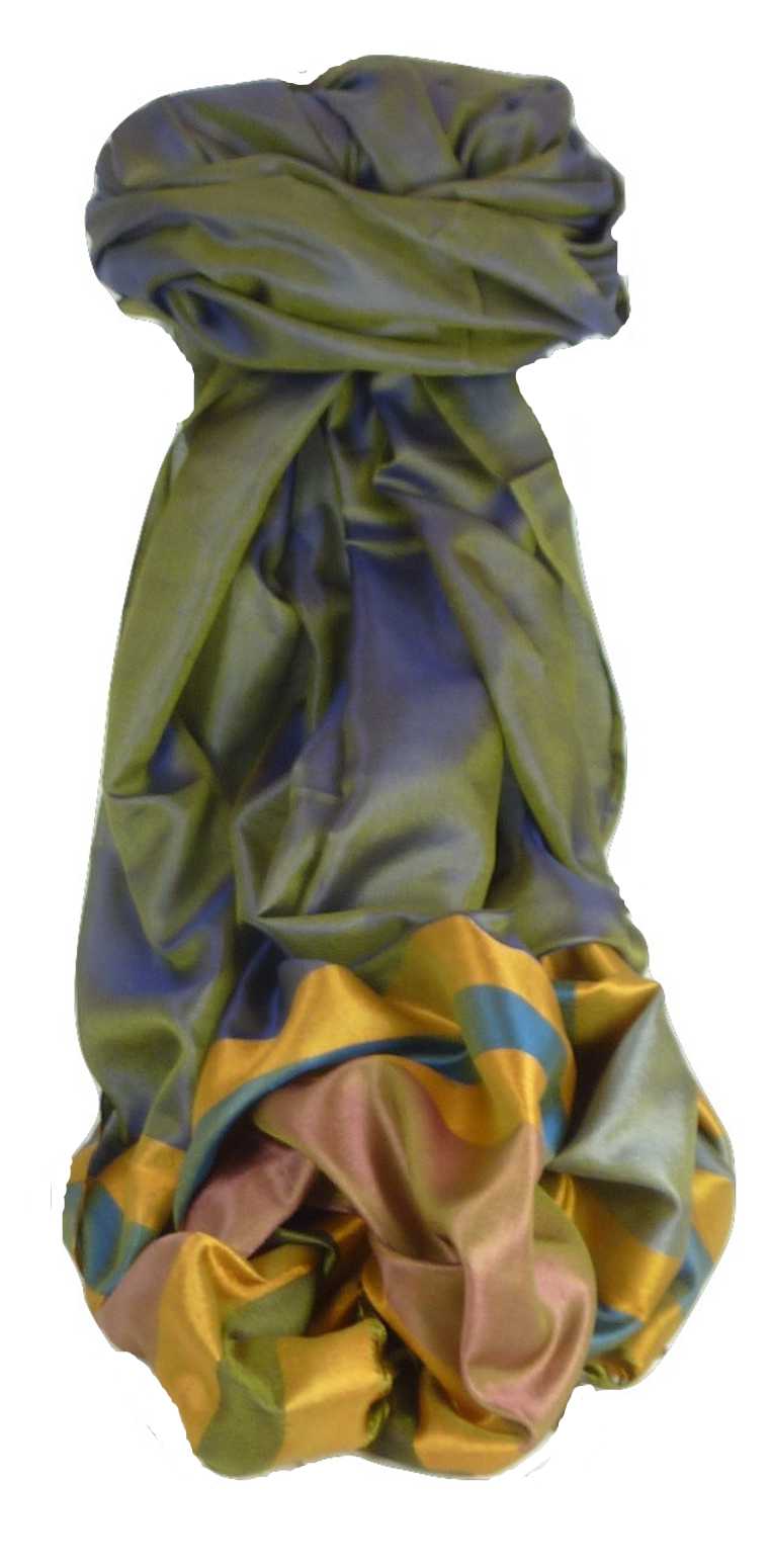 Varanasi Border Prime Silk Long Scarf Heritage Rampersan 407 by Pashmina & Silk