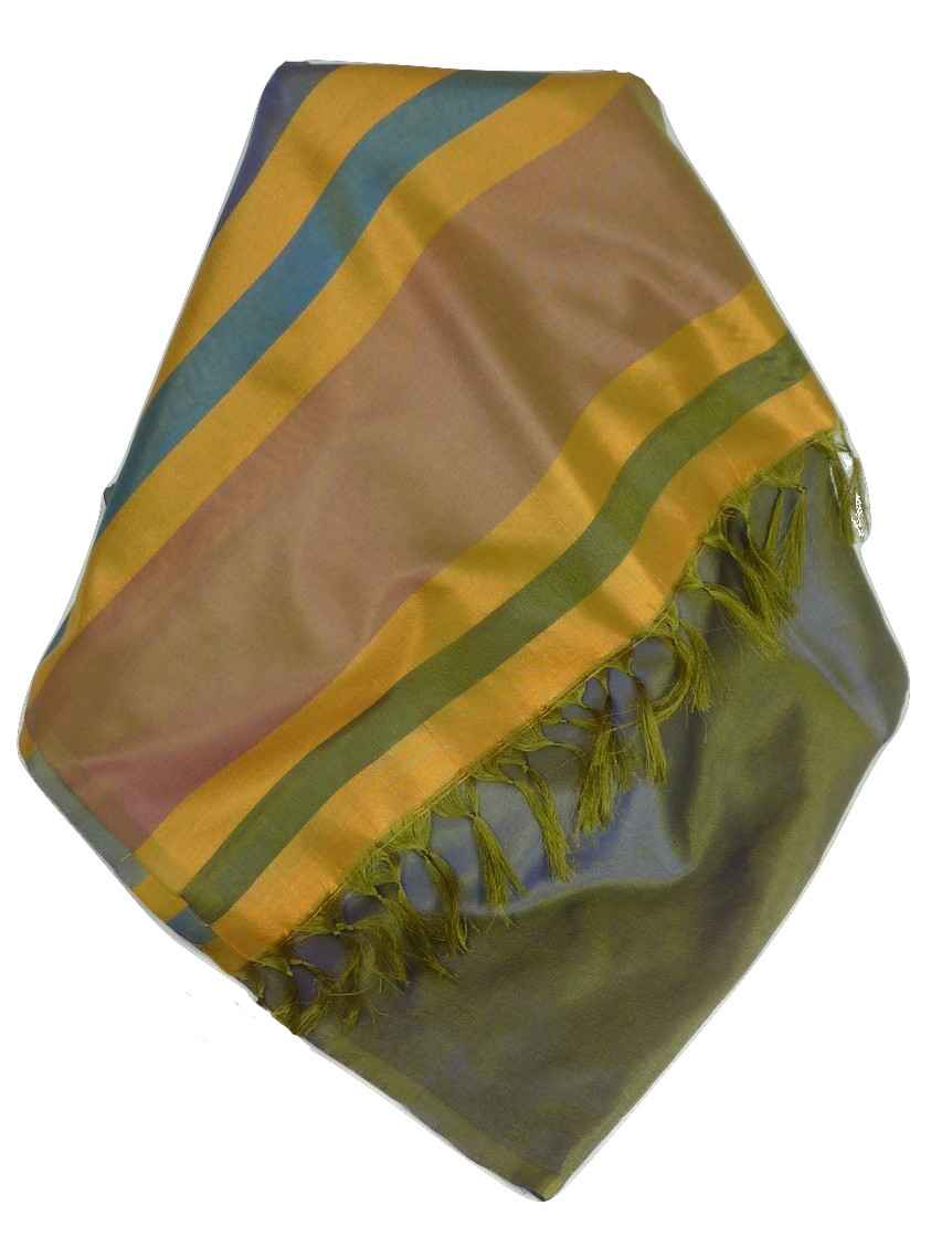 Varanasi Border Prime Silk Long Scarf Heritage Rampersan 407 by Pashmina & Silk