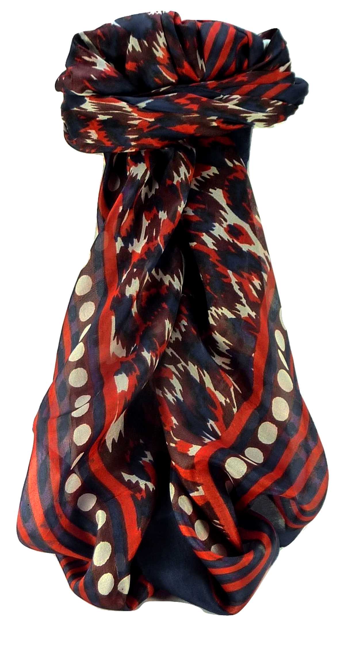Mulberry Silk Contemporary Square Scarf Geometric G102 by Pashmina & Silk