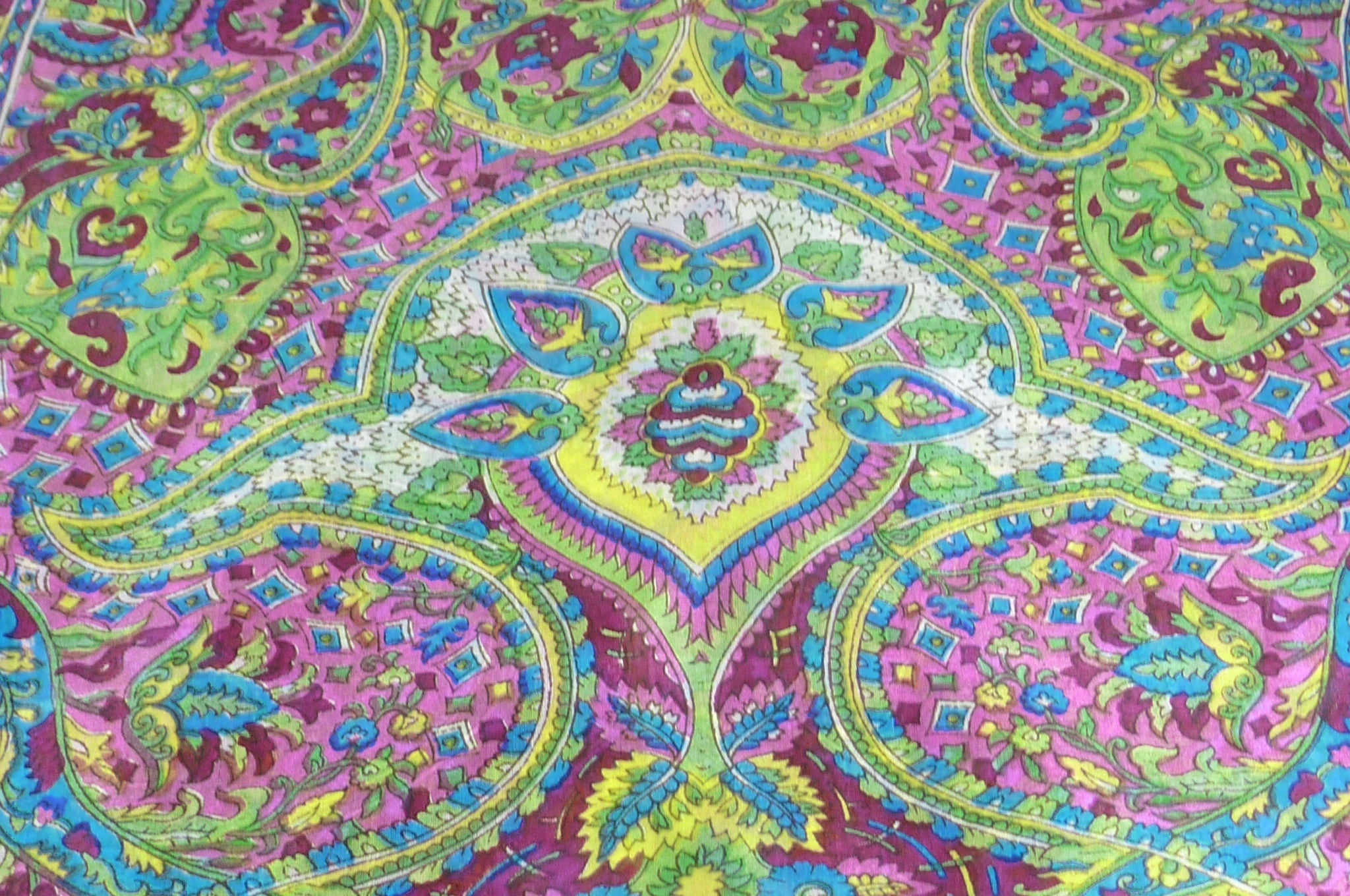 Mulberry Silk Traditional Long Scarf Rajeet Violet by Pashmina & Silk