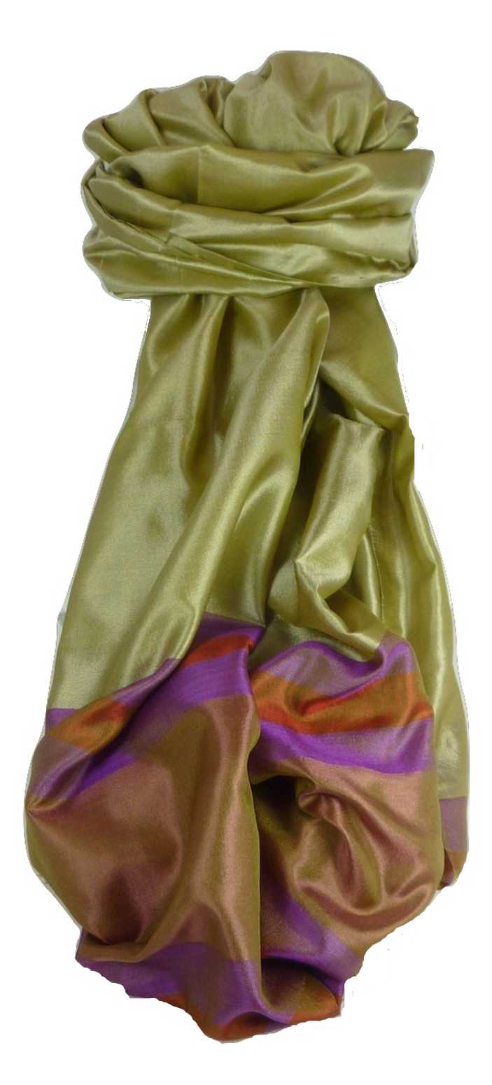 Varanasi Border Prime Silk Long Scarf Heritage Rampersan 411 by Pashmina & Silk