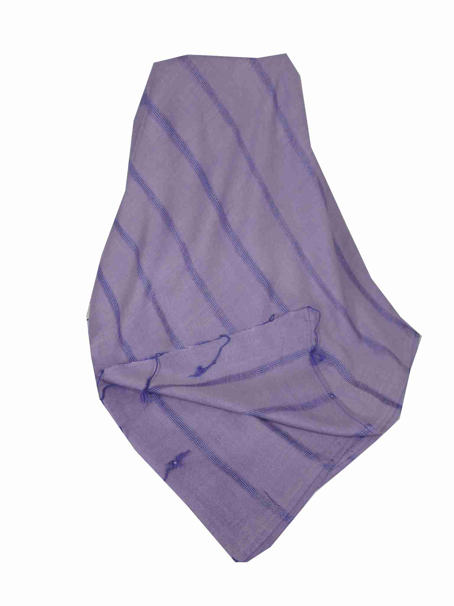 Vietnamese Long Silk Scarf Hue Weave Violet by Pashmina & Silk