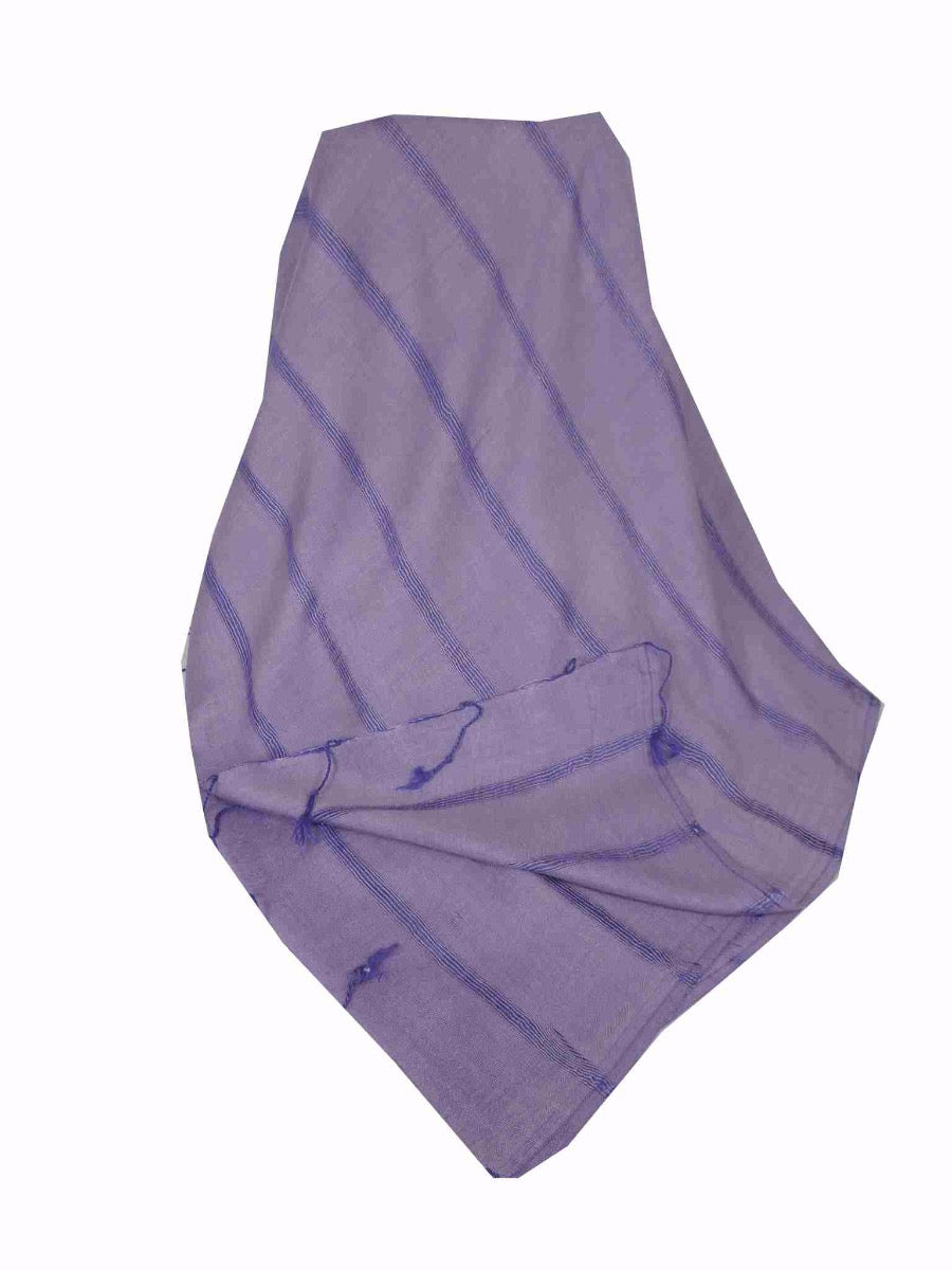 Mens Vietnamese Long Silk Scarf Hue Violet by Pashmina & Silk