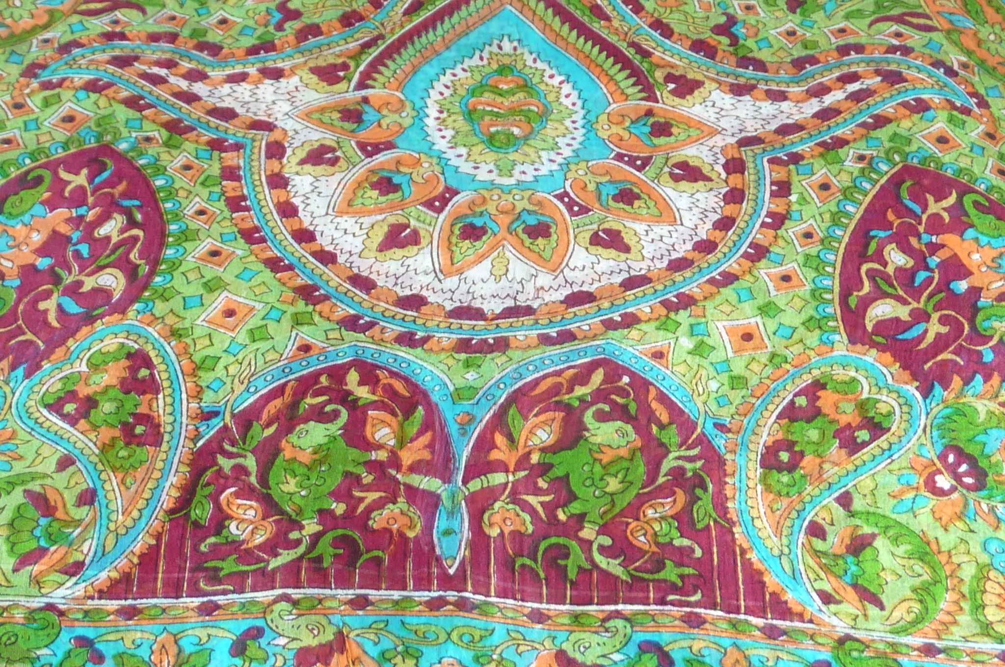 Mulberry Silk Traditional Long Scarf Rajeet Sage by Pashmina & Silk