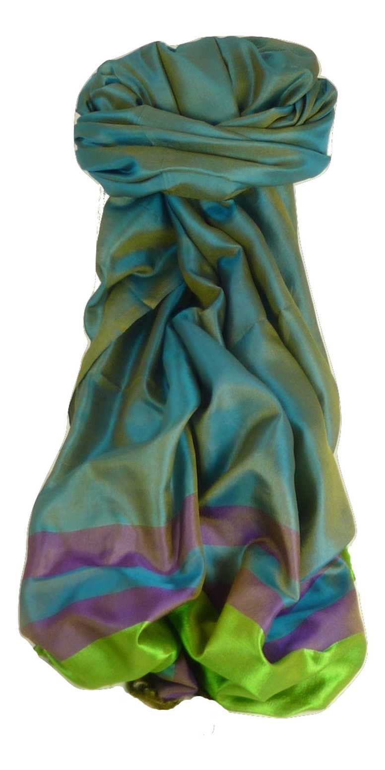 Varanasi Border Prime Silk Long Scarf Heritage Rampersan 413 by Pashmina & Silk