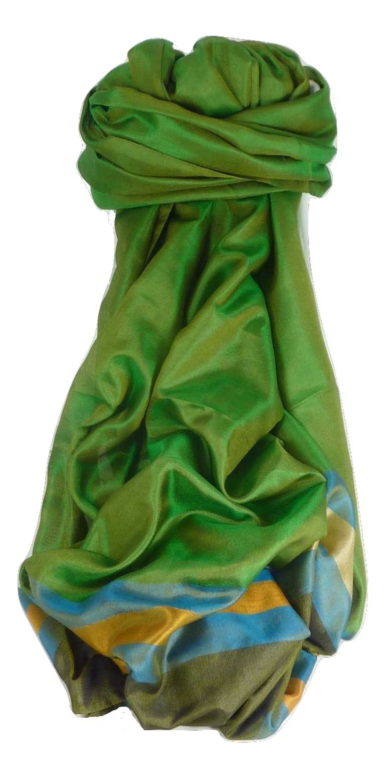 Varanasi Border Prime Silk Long Scarf Heritage Rampersan 414 by Pashmina & Silk