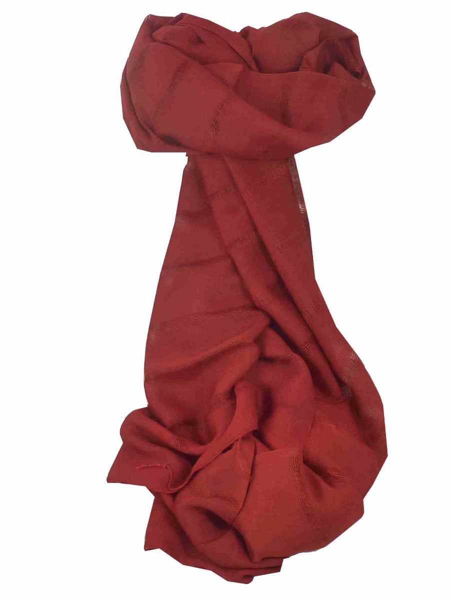 Mens Vietnamese Long Silk Scarf Hue Wine by Pashmina & Silk