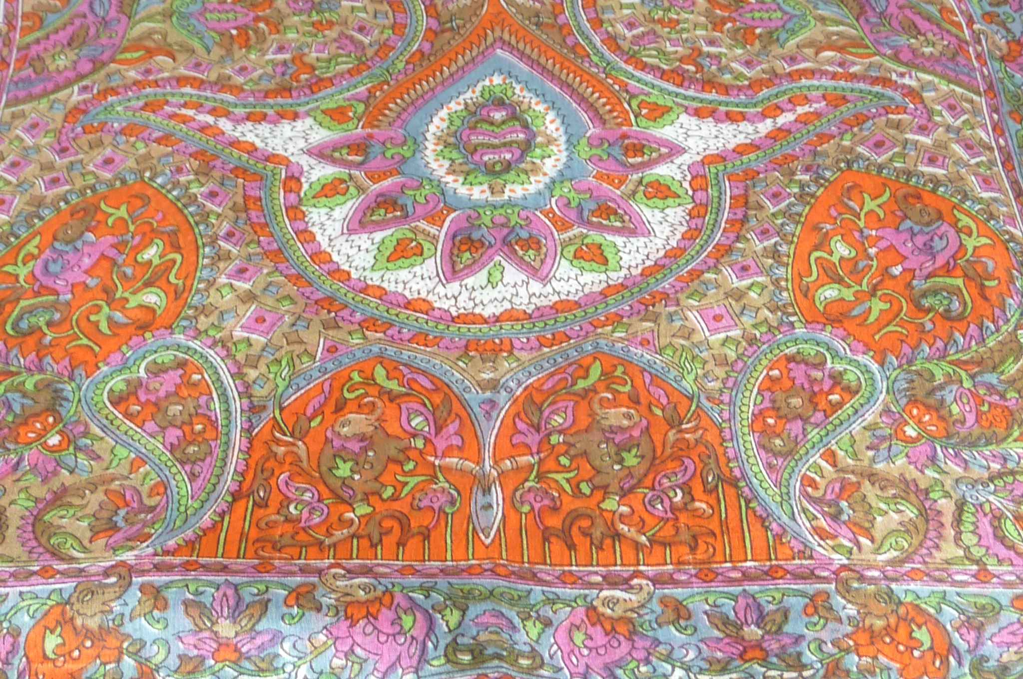 Mulberry Silk Traditional Long Scarf Rajeet Chestnut by Pashmina & Silk