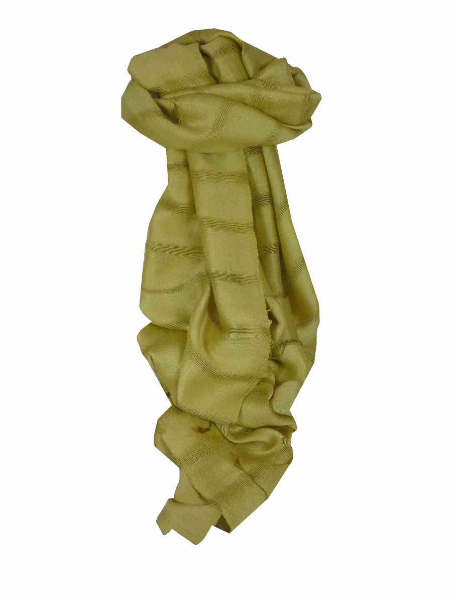 Mens Vietnamese Long Silk Scarf Hue Celery by Pashmina & Silk