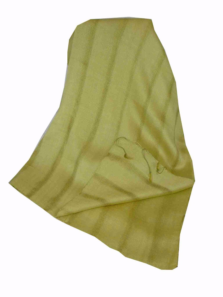 Mens Vietnamese Long Silk Scarf Hue Celery by Pashmina & Silk