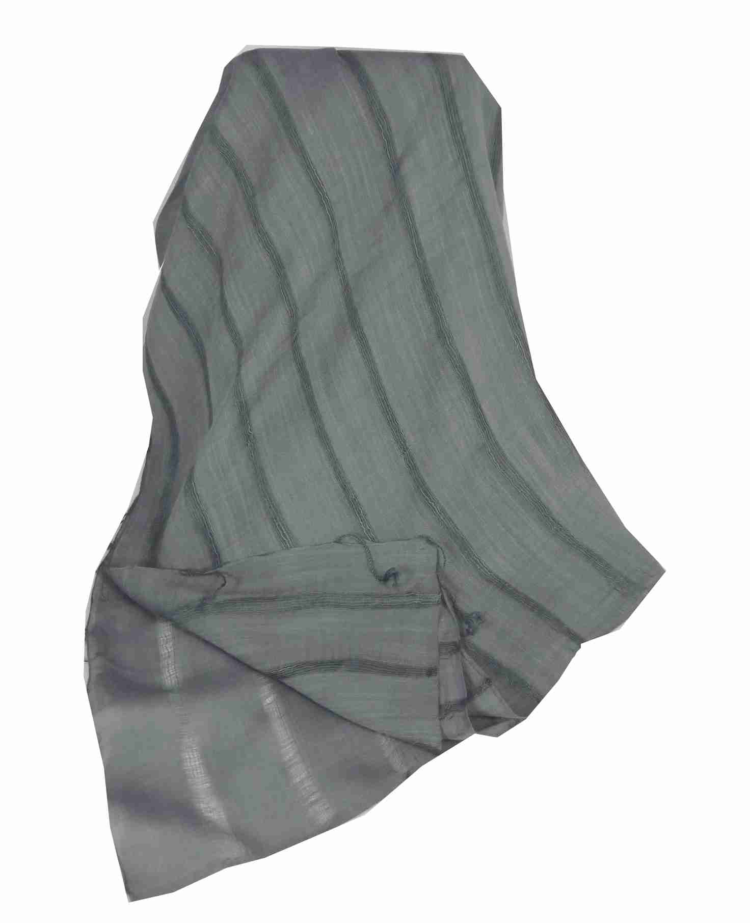Vietnamese Long Silk Scarf Hue Weave Charcoal by Pashmina & Silk